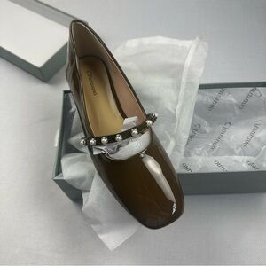 C Paravano chic  Brown Loafers with Pearl Detail